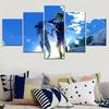 5 Pieces Canvas Wall Arts Poster Painting Animation Darling in the FranXX Wallpaper Home Decor Picture Pring Living Room Mural