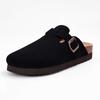 Goosecret Men's Thick Sole Clogs Slippers Classic Cork Suede Clogs Mules Outdoor Non-slip Beach Shoes Arch Support House Slides