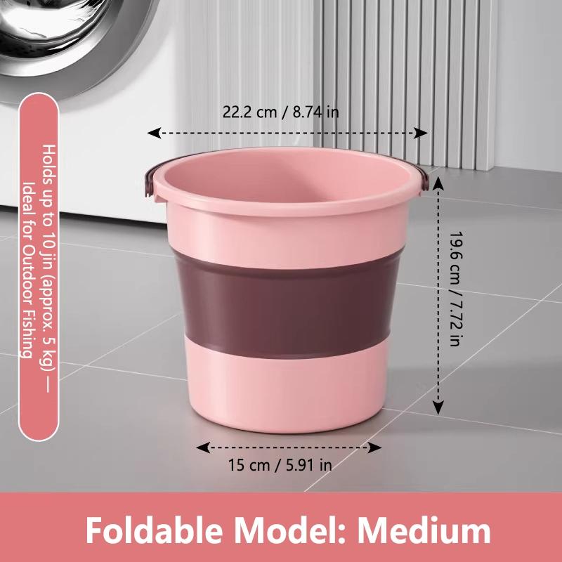 Portable Foldable Bucket Car Fishing Travel Home Plastic Outdoor Multifunctional Thickened Small Handheld Car Wash Bucket