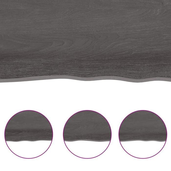 VidaXL Étagère murale gris foncé 60x50x2 cm bois chêne massif traité 363770