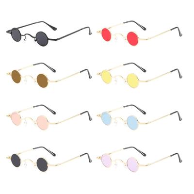 Multi Color Lens Ultra Small Frame Girl Sunglasses Retro Circle Frame Eyeglasses