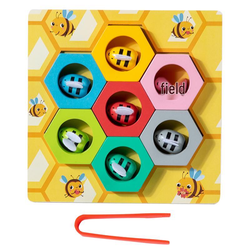 Montessori Bee Bead Toys - Hand-Eye Coordination & Brain Development Aid