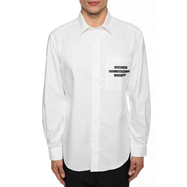 Burberry Shirts Men's White Pointed Collar Moderate Shirt 80217931