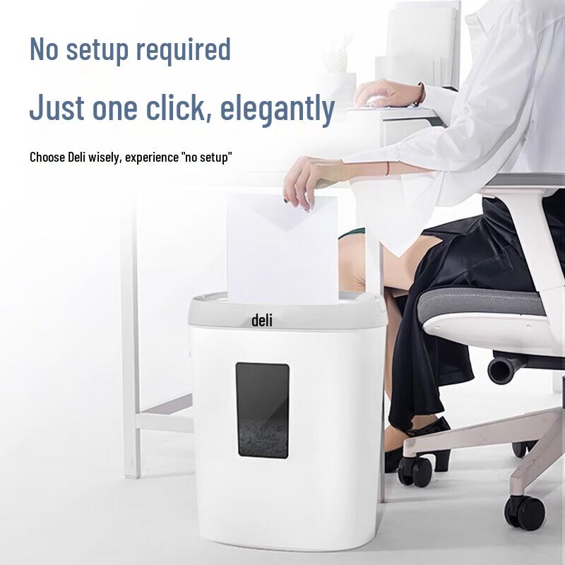 Deli Mini Desktop Paper Shredder CN Plug (adapter Included)
