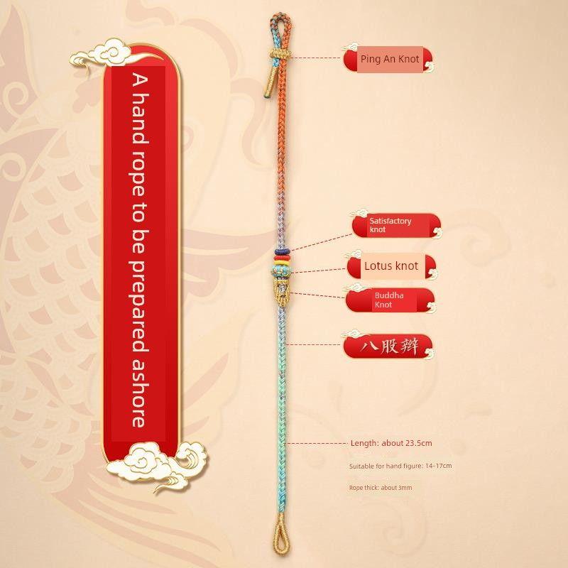 School Entrance Examination Students Go Ashore Carrying Strap Golden List Title Pass the Lucky Symbol Wenchang Knot Dragon Boat Festival Bracelet