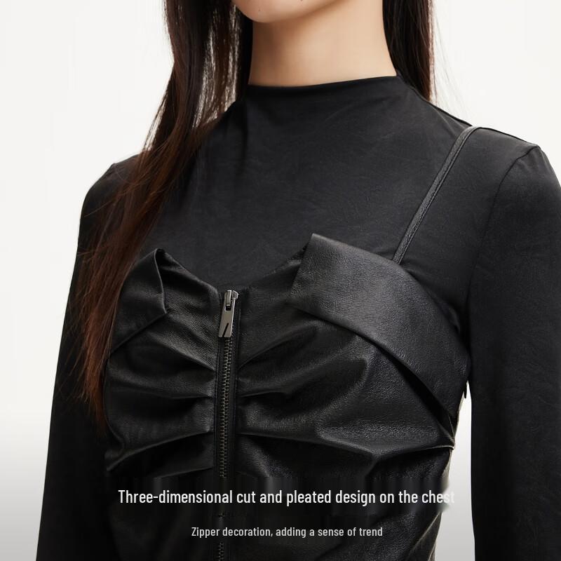 VEROMODA Women's 2-Piece Shimmer Top & A-Line Midi Dress Set