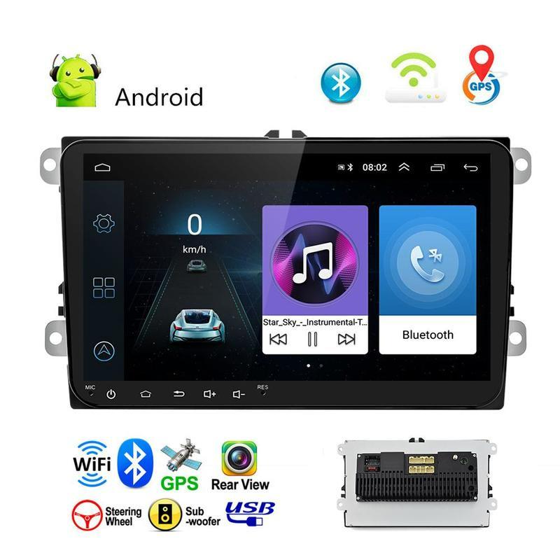 Autoradio dla PASSAT/Golf/Polo 8.1 Radio samochodowe z androidem 9 Cal Volkswagen WIFI nawigacja GPS MirrorLink wideorejestrator samochodowy FM Bluetooth samochodowy odtwarzacz Hifi