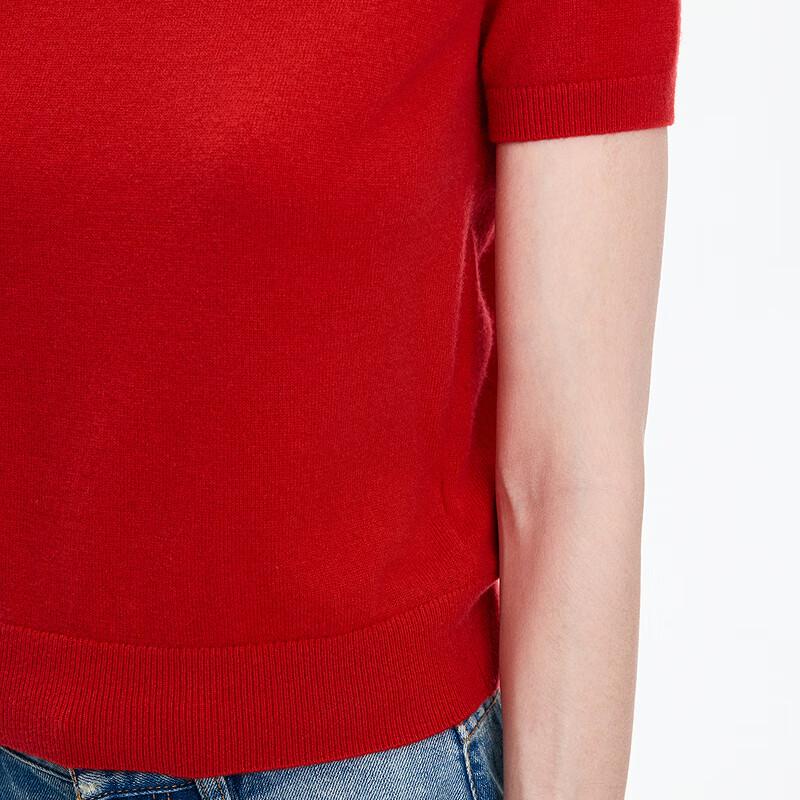 JNBY Autumn Cashmere Blend Short-Sleeve Pullover