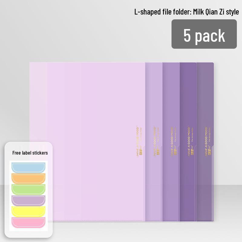 E310 Transparent A4 Document Clip - Office Organization File Folder.