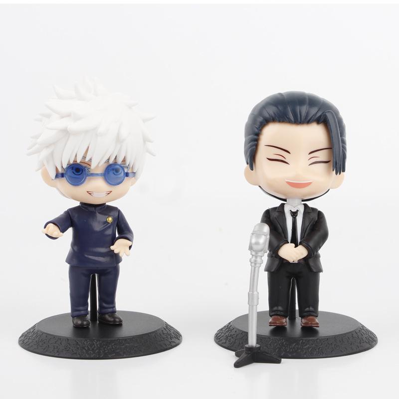 Jujutsu Kaisen Figure Set: Yuji Itadori & Satoru Gojo - 10 Collectible Ornaments, Ideal Birthday Gift