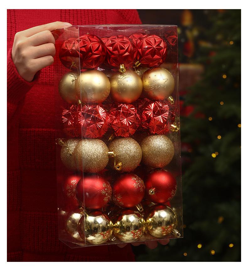 

Christmas Ball Gift Box Set 36 Pack 6cm Plastic Colorful Decorative Hanging Ornaments for Christmas Tree Standard