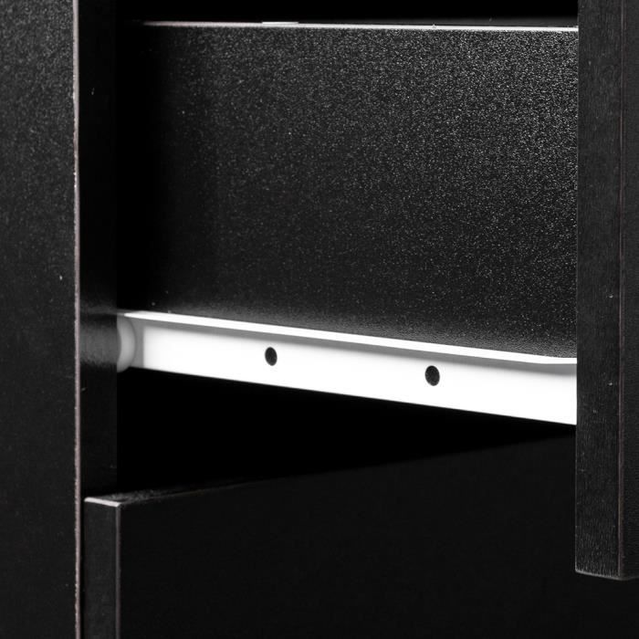Commode de chambre avec 4 tiroirs-Buffet Commode Meuble de rangement-66 x 33 x 73cm-Noir
