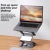 Foldable 3 Layer 4 Shaft Adjustable Laptop Stand Support Holder For 17.3inch Notebook Carbon Steel And Silicone
