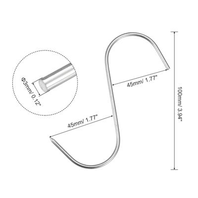 Meat Hanger Hook Stainless Steel S-Hook Baking Tools for Chicken Fish Beef Hanging Drying Smoking Home Storage 2Pcs