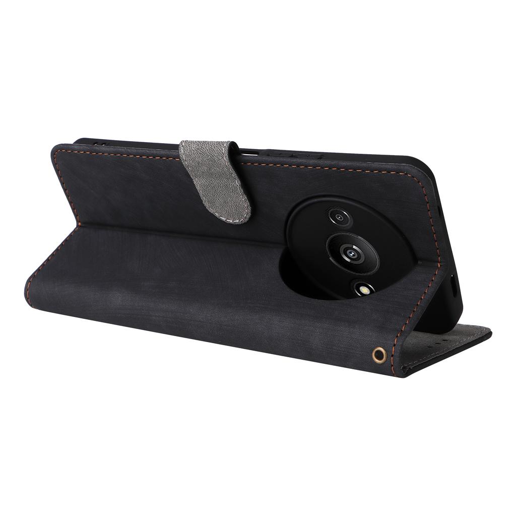 For Xiaomi Redmi A3 4G/Poco C61 4G Case RFID Blocking Wallet PU Leather Stand Phone Cover