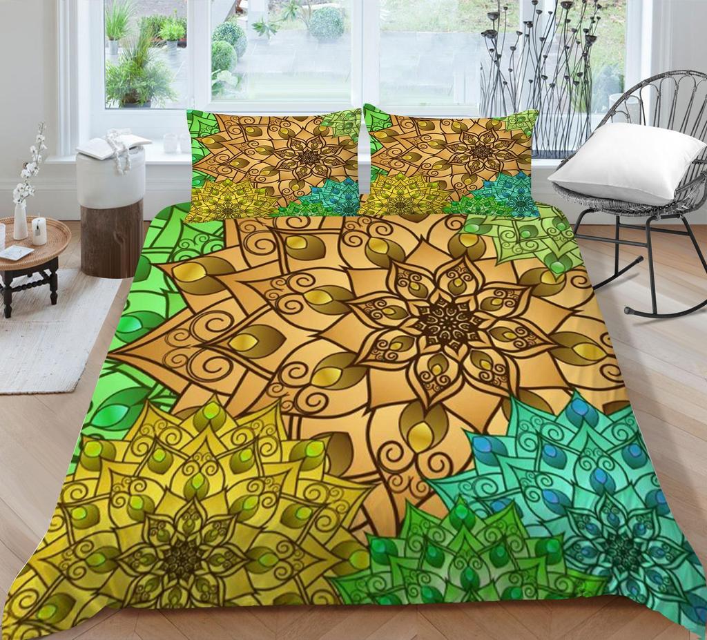 Duvet Covers with Pillowcase Home Textiles Bedding Suit Bohemian Printed Quilt Cover Set Fashionable Bedding Suit