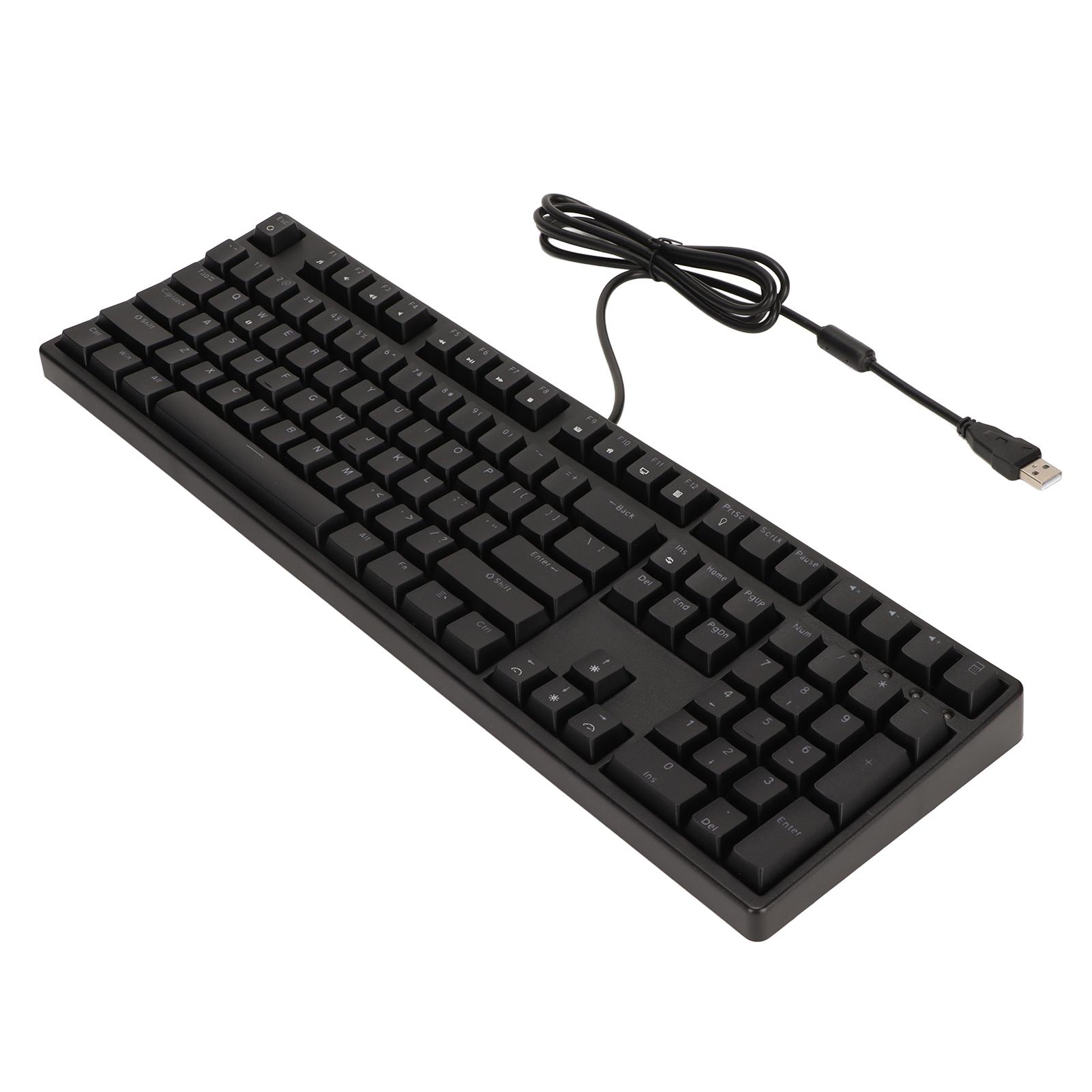 

Механическая клавиатура с коричневым переключателем, 108 клавиш, эргономичная, с функцией калькулятора с одной клавишей, проводная клавиатура для