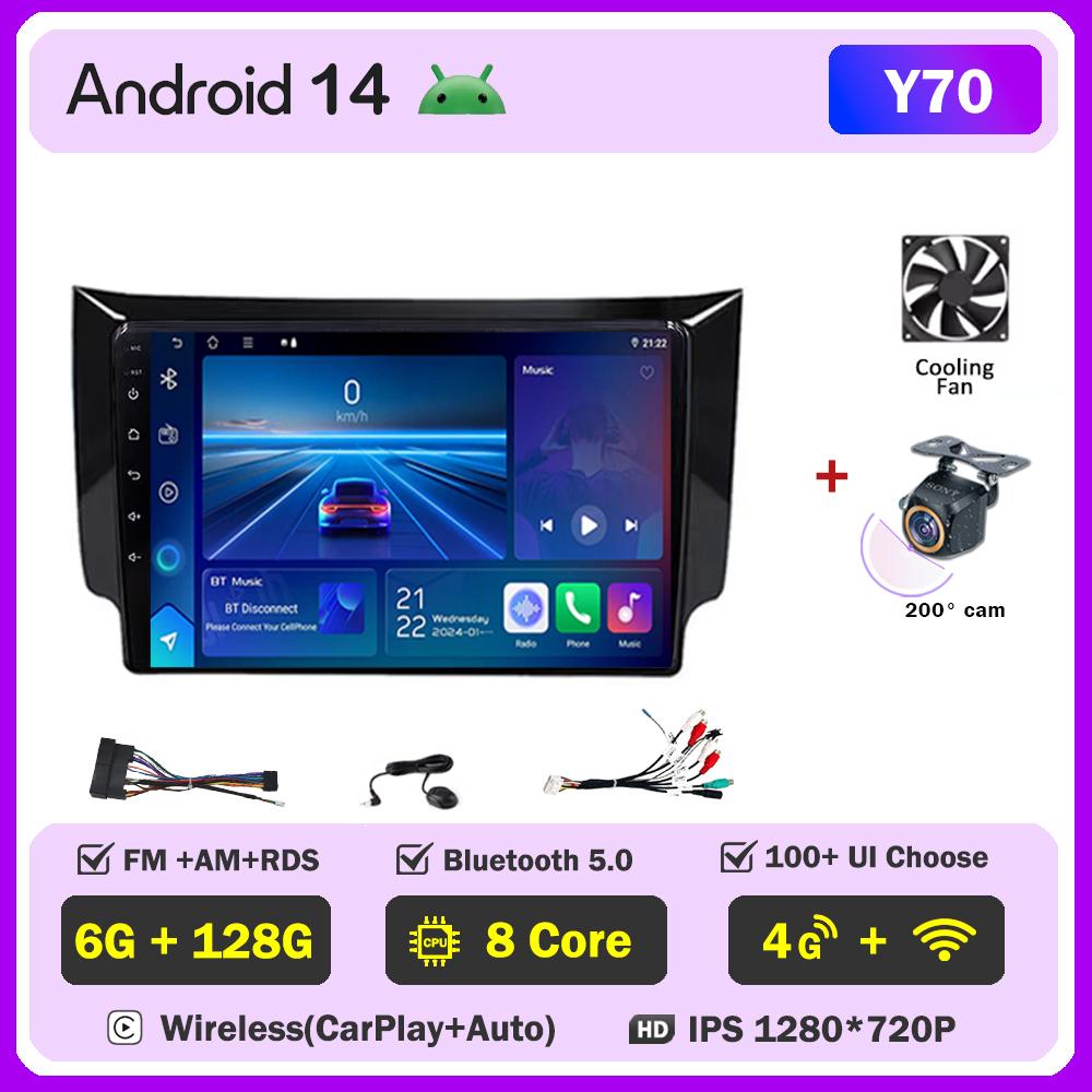 Car Radio Android 14 For Nissan Sylphy B17 Sentra 12 2013-2018 2din Carplay Auto Screen Stereo Head Unit Autoradio 10 Inch Wifi