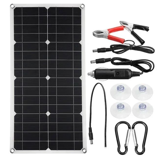 

Комплект солнечных панелей 30A контроллер 50W гибкие солнечные панели 18V высокоэффективный модуль зарядного устройства для автомобиля RV с линией OBD