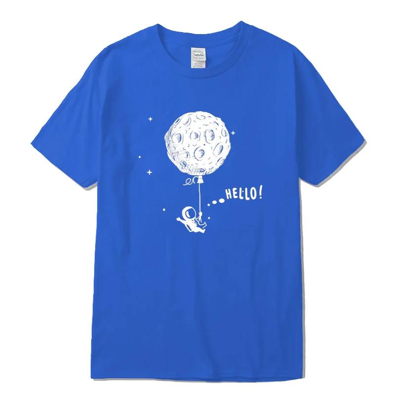 Mens Tshirt 100 Cotton Casual Tshirt Funny Space Print Summer Loose Oneck T Shirt for Men Short Sleeve Tshirt Male Top