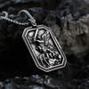 Men's Titanium Steel Necklace with Angel Knight Pendant - Retro Hip Hop Style