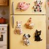 6pcs 2D Flat Dog Cat Fridge Magnets Acrylic Fridge Decor Magnetic Refrigerator Stickers  Home Decor