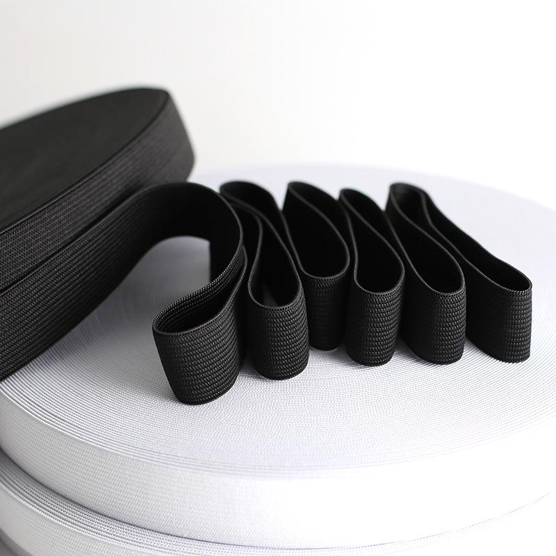 10Meters Sewing Elastic Band Heavy Stretch High Elasticity Knit Elastic Band for Sewing Waistband Elastic White Black