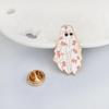 2Pcs Eye Drops Cartoon Brooch Ghost Creative Brooch Creative White Robe Gown Pattern