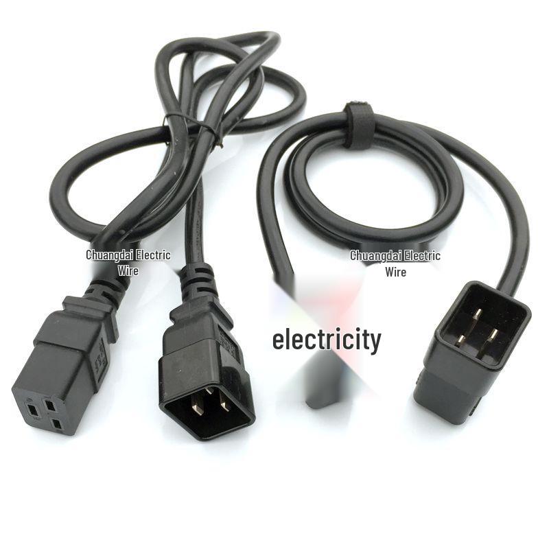 16A High Power 3-Core 2.5mm² Horizontal C13 AC Power Cord with Standard Connector