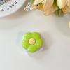 Solid Color Flower Mobile Phone Airbag Bracket Mirror Sticker Flip Glass Makeup Mirror Sticker Telescopic Ring Simple