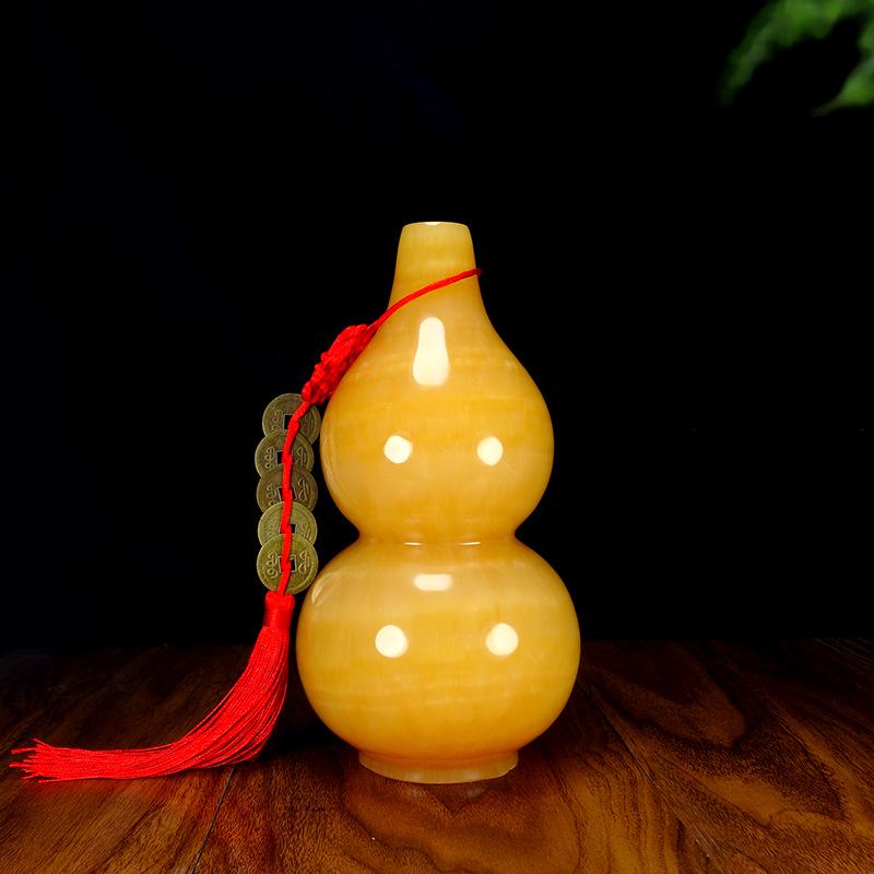 New Chinese Style Jade Gourd Ornament for Home or Office Decor