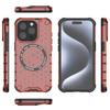 For iPhone 15 Pro Magnetic Case Honeycomb Texture TPU+PC Anti-Drop Phone Cover