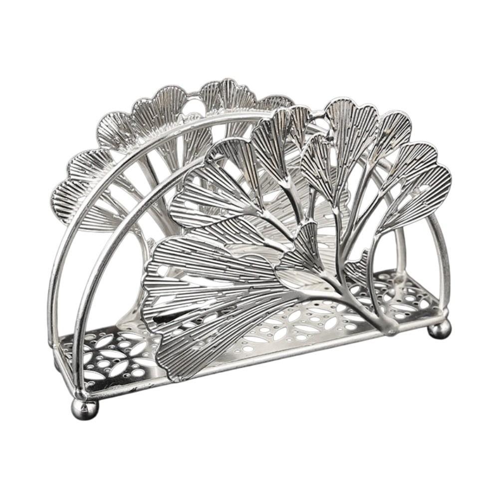 Space-Saving Ironwork Gold Tissue Holder Standing Nordic Style Flower Tissue Dispenser Rust-proof No-slip