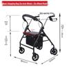 Rollator Walker with Seat & Basket for Elderly Mobility and Shopping