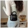 Cross2026 French Chic Quilted Crossbody Bag - Soft Texture, Diamond Embroidery, Chain Strap, Trendy Street Style