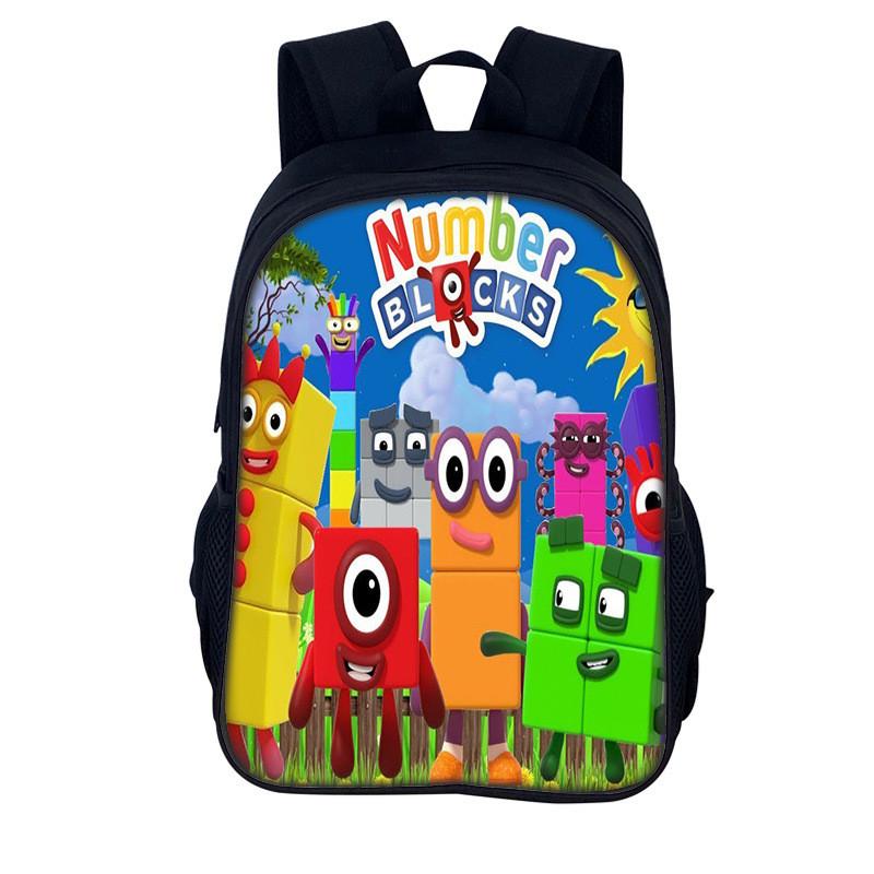 Numberblocks Digitální Číselné Bloky Batoh Pro Děti Školní Úložný Prostor A Vzdělávání