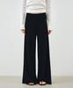 Mongdol Foldable Elastic Waist Wide Pants Black Mdpt083Black