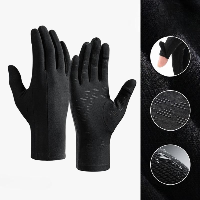 Winter ski gloves liner lining men's and women's outdoor riding gloves touch screen non-slip, windproof and cold-proof, velvet to keep warm
