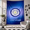 Wall Hanging Tapestry With Custom Name & Text, Leeds United Decorative Tapestry For Bedroom
