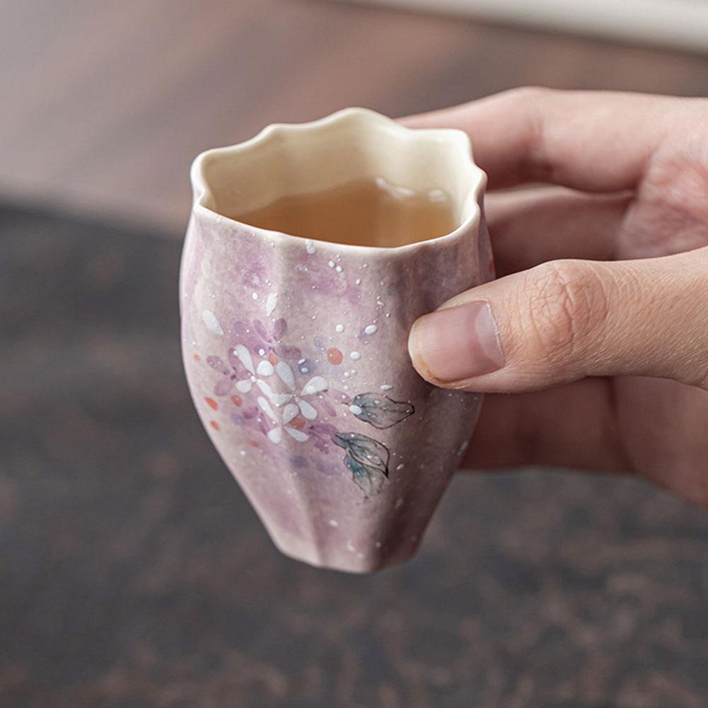 Ceramic Chinese Tea Cups Hand Painted Art Pottery Tea Cup For Adults