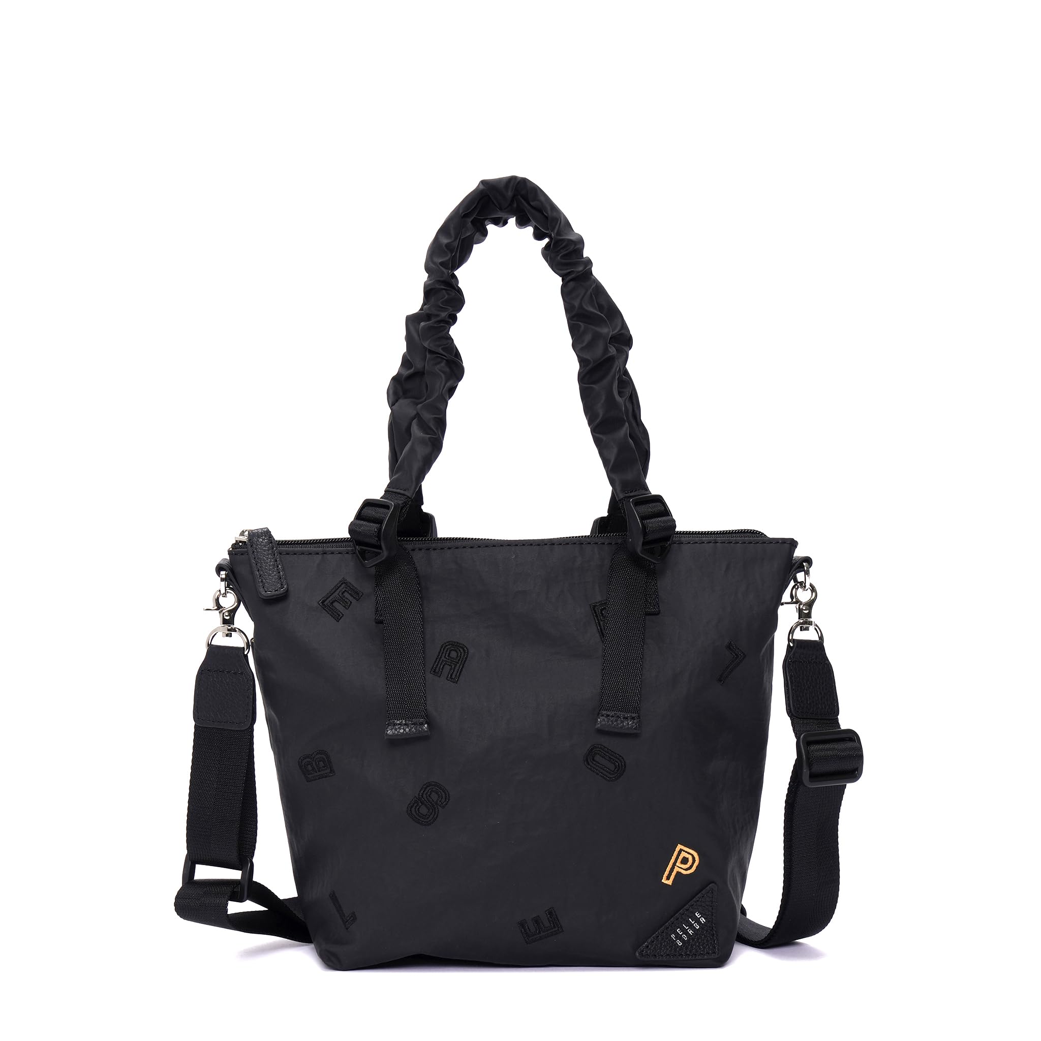 

Pelle Borsa Wrinkle Black Handbag, (BL)