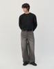 WORK ON BODY OFF [Shoulder +3Cm] Wide Oversized Long Sleeve T-Shirt [Black]