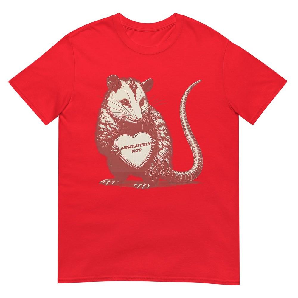 Funny Opossum Absolutely Not Valentine Graphic TShirt S