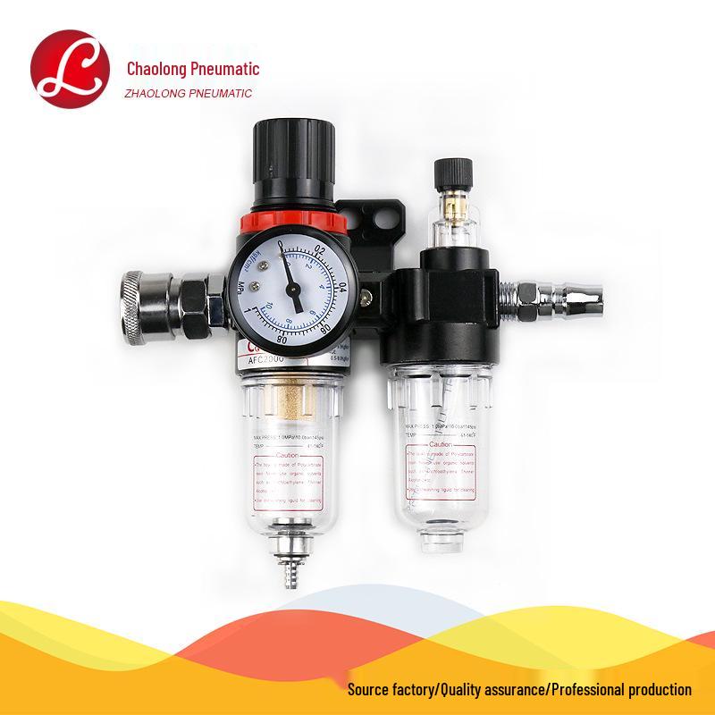 

Air Source Processor AFC2000: Auto Drain Oil-Water Separator, Air Filter & Pressure Regulator AFC2000 (With Connectors)