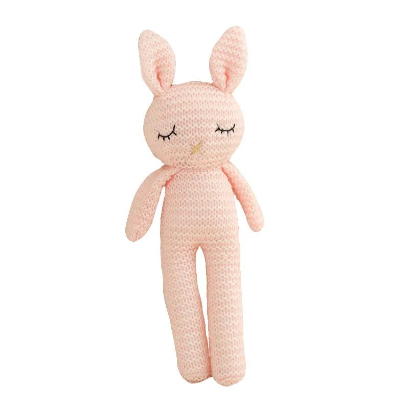 Crochet Animals Plush Stuffed Bunny Monkey Dolls Cotton Knitted Plushies Rabbit Cuddle Toys Kids Early Educational Peluche Toy