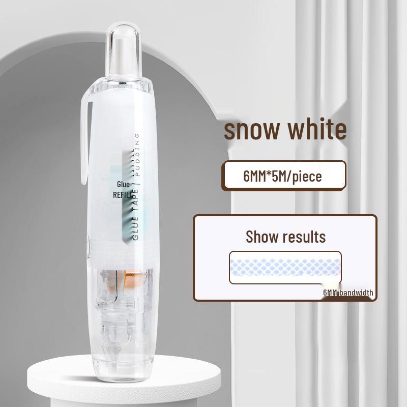 Press-on Dot Glue: Longli Correction Tape Style, Double-Sided Cute Small Strong Glue Stick.