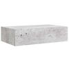 Vidaxl Półki Ścienne Z Szufladą, 2 Szt., Szare, 40X23,5X10 Cm, Mdf