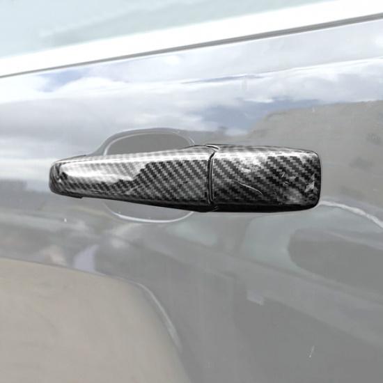 For Dodge Durango 2011-2026 Carbon Fiber Look Door Handle Decor Shell Cover Trim