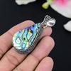 Abalone Shell Gemstone Handmade 925 Sterling Silver Jewelry Pendant 2.40" KG-133