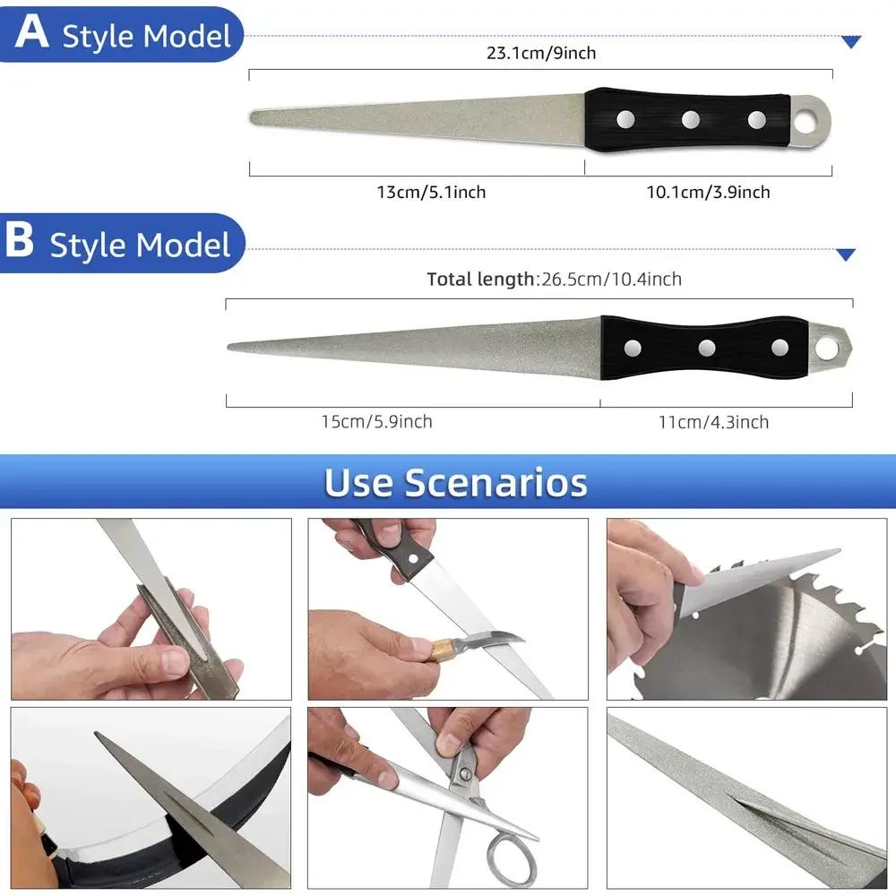 Kitchen Grinding Essential - Diamond Whetstone Knife Sharpening Honing Bar with Curved Surface, Perfect for Knife & Scissors
